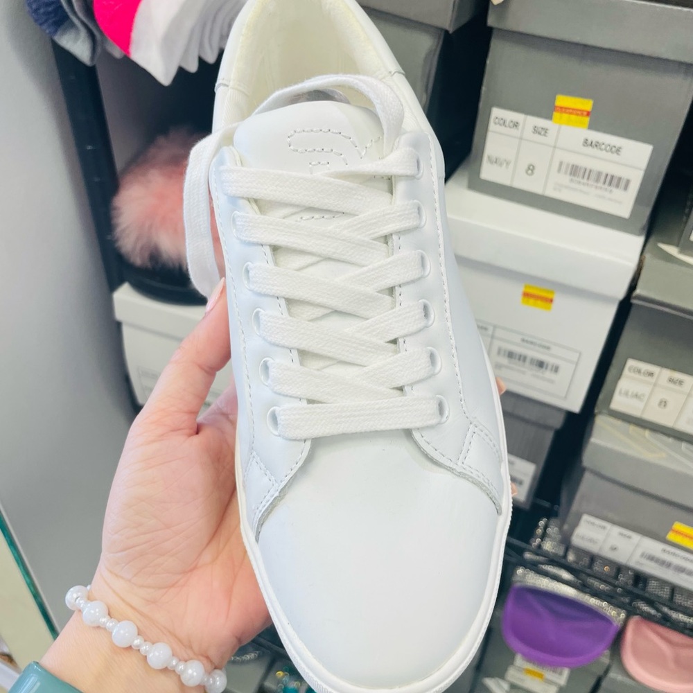 Sam Edelman Women's Ethyl Sneakers, Bright White, 8 Medium US